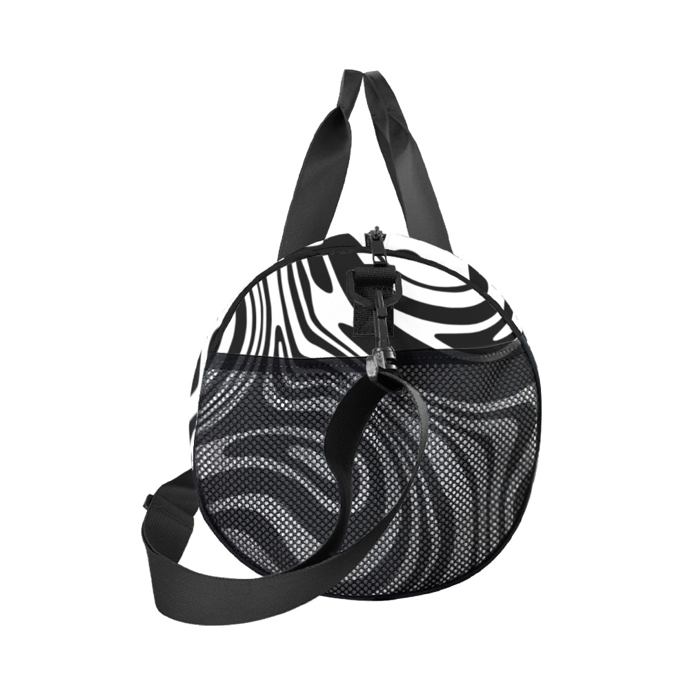 Black and White Marble Duffle Bag (Model 1679)