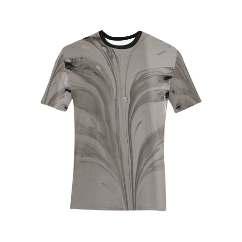 fishes Men's All Over Print T-Shirt (Solid Color Neck) (Model T63)