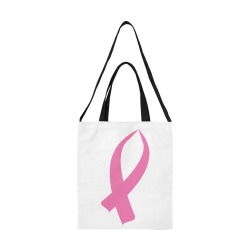 Awareness Ribbon (Pink) All Over Print Canvas Tote Bag/Medium (Model 1698)