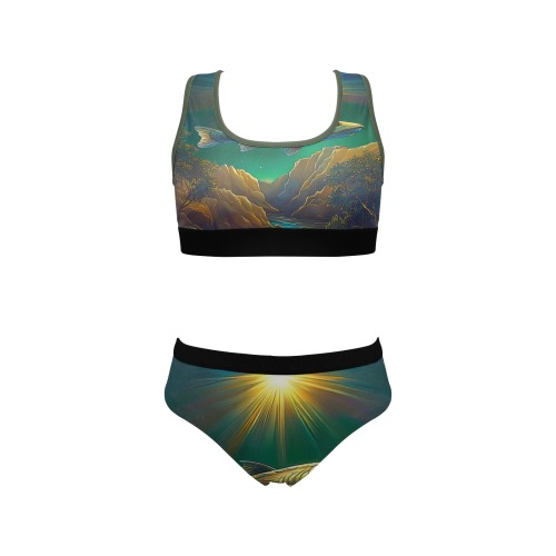 Celestial Swim Women's Sports Bra Yoga Set