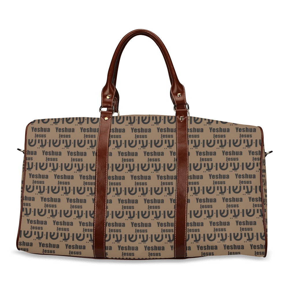 Yeshua Dark Brown Lge Tote Bag Waterproof Travel Bag/Large (Model 1639)