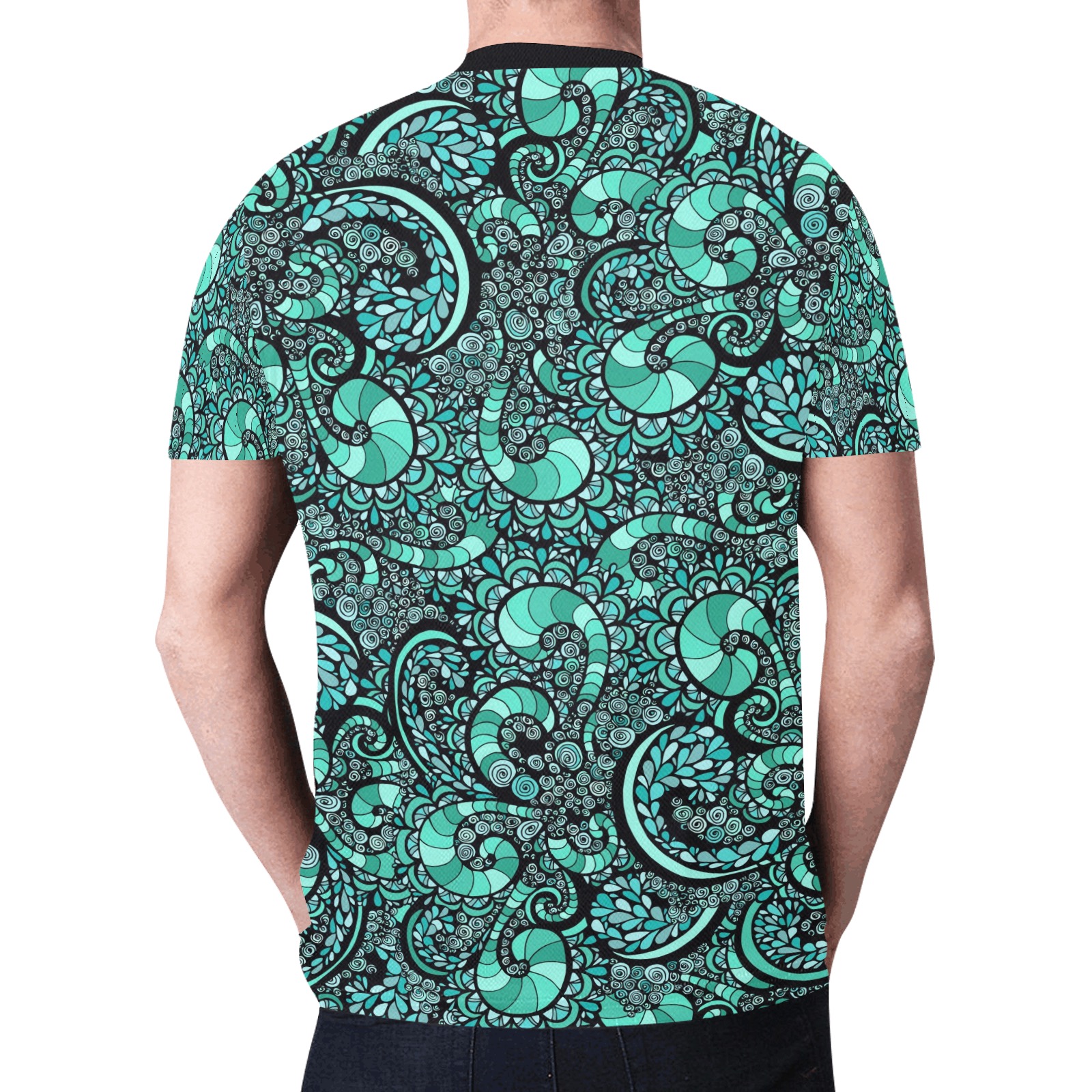 Seaform Shores New All Over Print T-shirt for Men (Model T45)