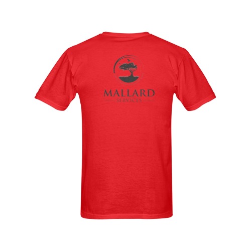 Mallard transparent red Men's T-Shirt in USA Size (Two Sides Printing)
