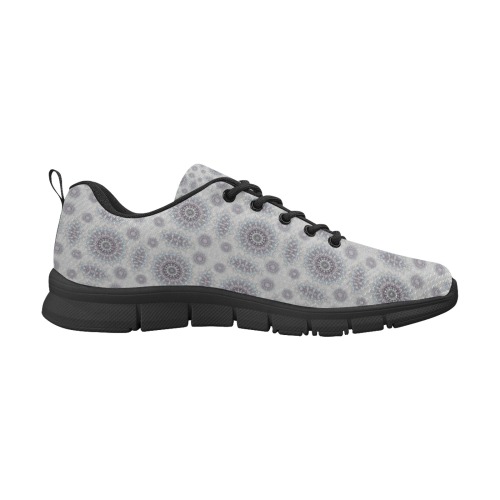 Little white floral fallen to the rural (the pattern) Men's Breathable Running Shoes (Model 055)