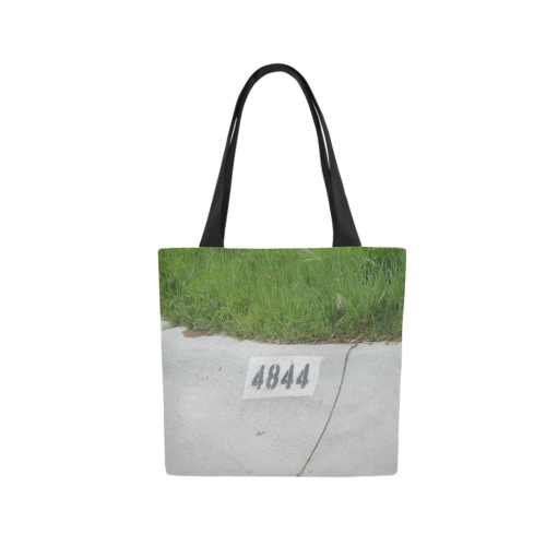 Street Number 4844 with Black Handle Canvas Tote Bag (Model 1657)