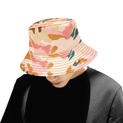 Desert colors in brush strokes All Over Print Bucket Hat for Men