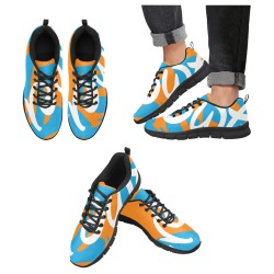 Orange & Blue Women's Breathable Running Shoes (Model 055)