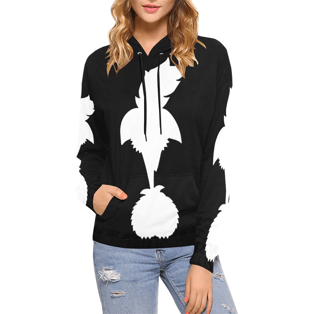 ITEM 16 _ SILHOUETTE - HOODIE All Over Print Hoodie for Women (USA Size) (Model H13)