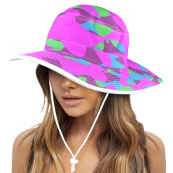 Camouflage colorful Wide Brim Bucket Hat