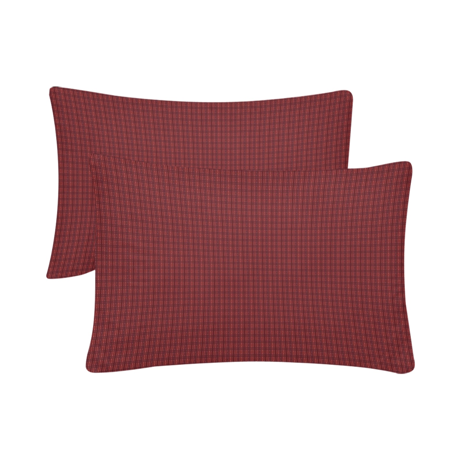 burgundy repeating pattern Custom Pillow Case 20"x 30" (One Side) (Set of 2)