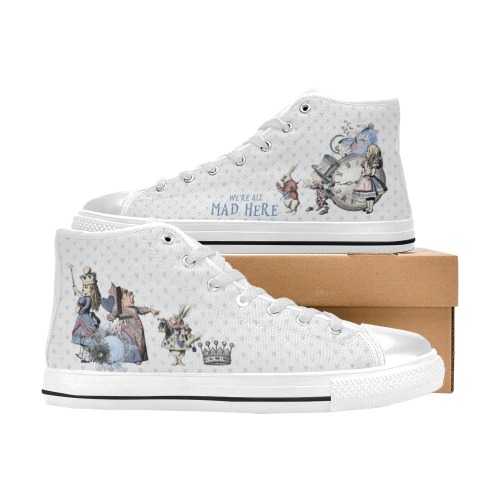 Alice in Wonderland #102 Blue Series | High Top Canvas Shoes for Kid (Model 017)