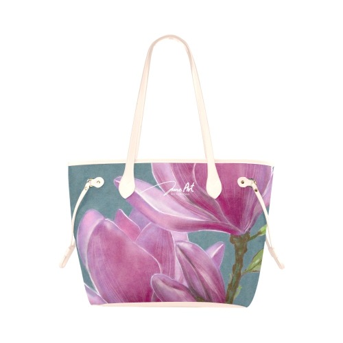 My Magnolia by June Yu Clover Canvas Tote Bag (Model 1661)