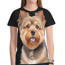 Australian Terrier New All Over Print T-shirt for Women (Model T45)