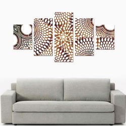 AFRICAN PRINT PATTERN 4 Canvas Print Sets B (No Frame)