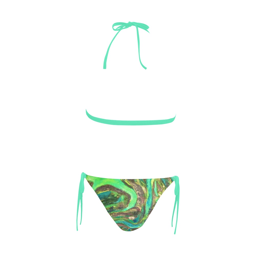 Rebirth Collection Buckle Front Halter Bikini Swimsuit (Model S08)
