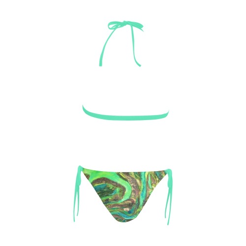 Rebirth Collection Buckle Front Halter Bikini Swimsuit (Model S08)