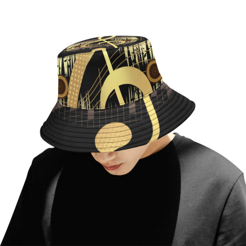 Delightful Tune - Gold Unisex Summer Bucket Hat