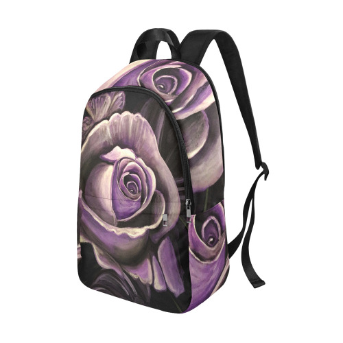 Purple Rose Fabric Backpack for Adult (Model 1659)