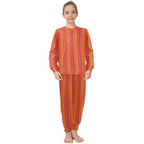 eclectic striped pink orange