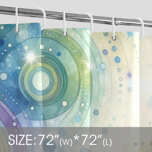 Circles in Motion Shower Curtain Shower Curtain 72" x 72"