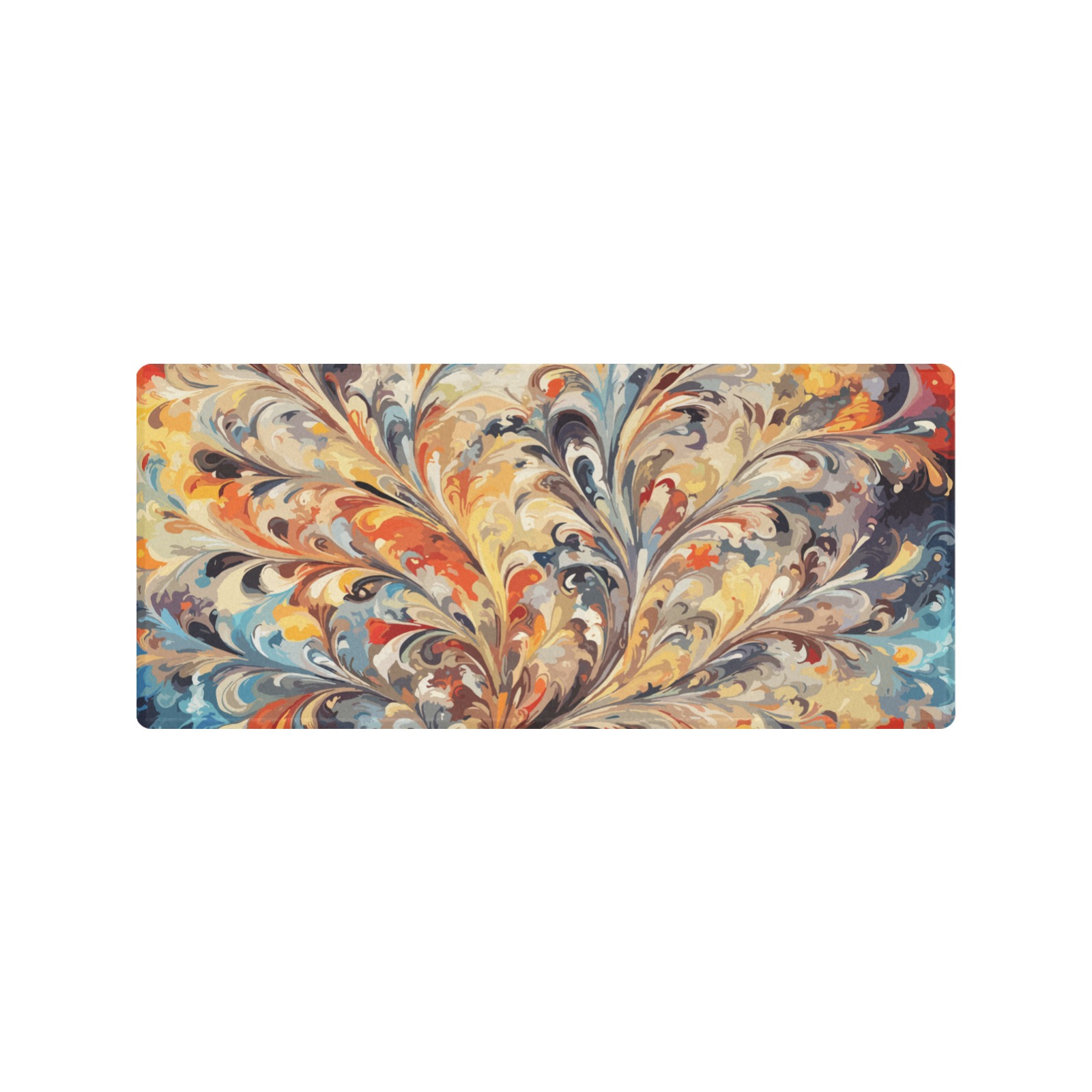 Glamour decorative floral ornament. Amazing art Gaming Mousepad (35"x16")