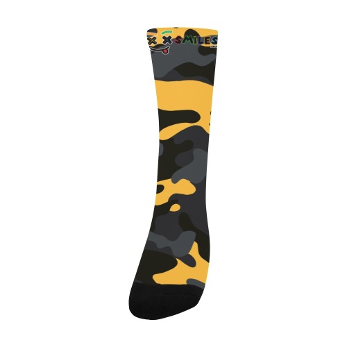 XXsmiles Yellow Camo Socks Men's Custom Socks