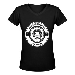 logo-generator-for-a-college-baseball-team-featuring-a-3d-graphic-5589h (19) Women's Deep V-neck T-shirt (Model T19)