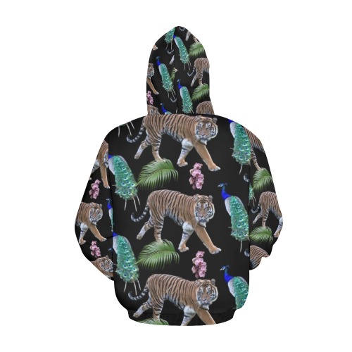 Tropical All Over Print Hoodie for Women (USA Size) (Model H13)