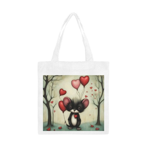 Skunk Love 2 Canvas Tote Bag/Small (Model 1700)