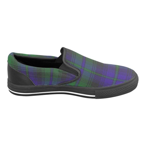 5TH. ROYAL SCOTS OF CANADA TARTAN Women's Slip-on Canvas Shoes (Model 019)