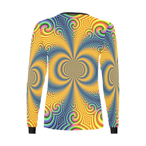 Psychedelic Women's All Over Print Long Sleeve T-shirt (Model T51)
