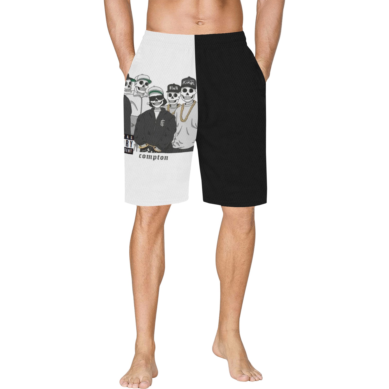 !!GTA!! All Over Print Basketball Shorts with Pocket