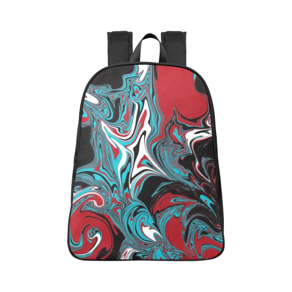 Dark Wave of Colors Fabric School Backpack (Model 1682) (Large)