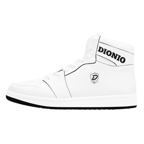 DIONIO -  Classic Snow Fall Edition Basketball (All-White) Men's High Top Sneakers (Model 20042)