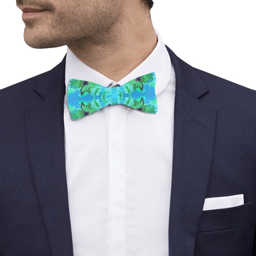 reveil-green blue Custom Bow Tie