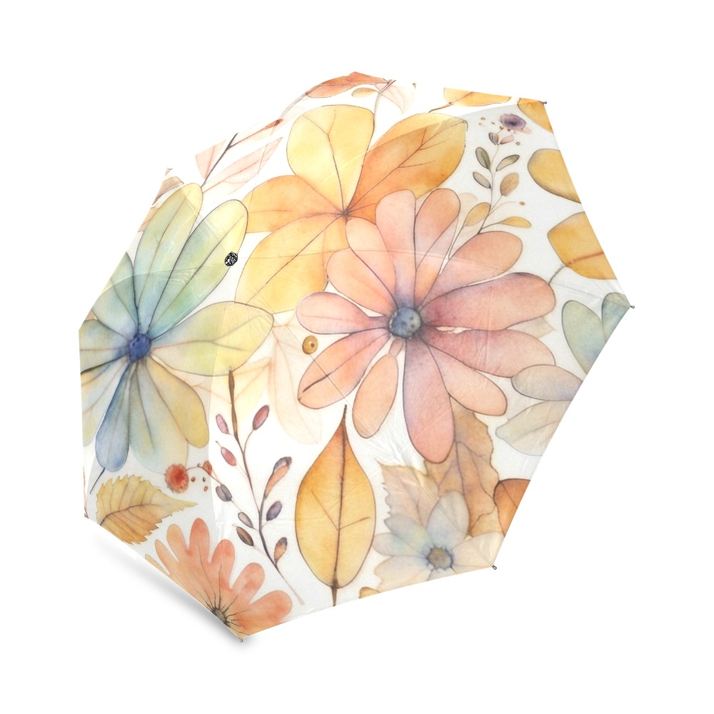 Watercolor Floral 2 Foldable Umbrella (Model U01)