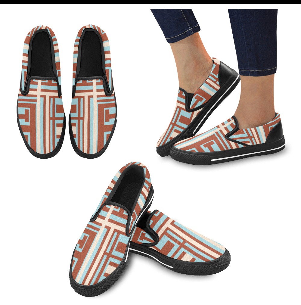 Model 1 Women's Slip-on Canvas Shoes (Model 019)