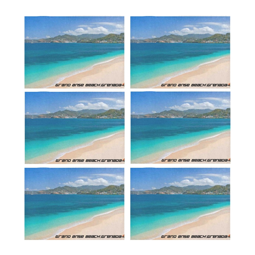 Grand Anse Beach Placemat 14’’ x 19’’ (Set of 6)