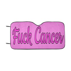 Pink with Fuck Cancer Car Sun Shade 55"x30"