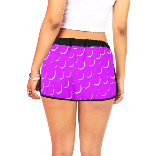 pm blk Women's All Over Print Relaxed Shorts (Model L19)