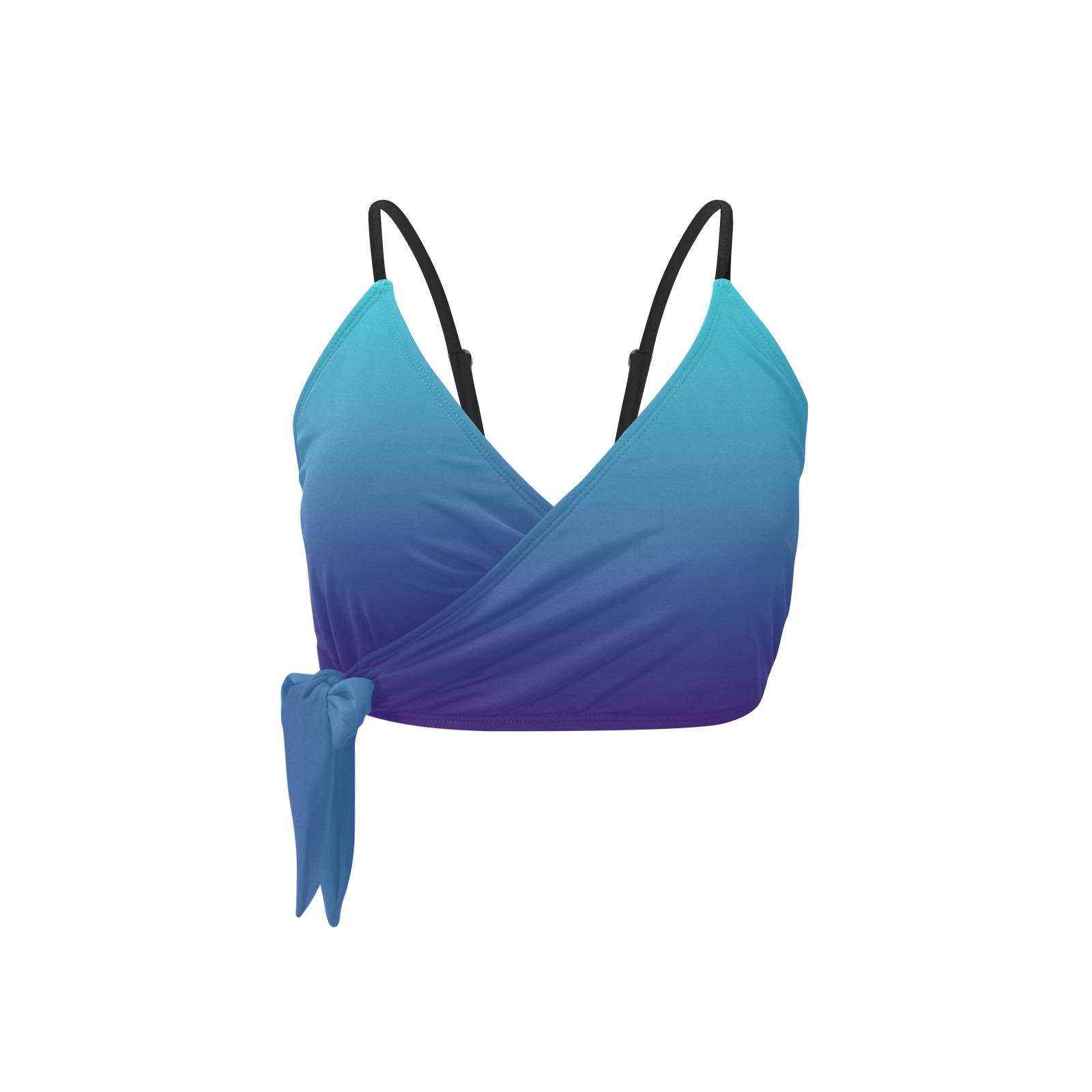 blu mau Knot Side Bikini Top (Model S37)
