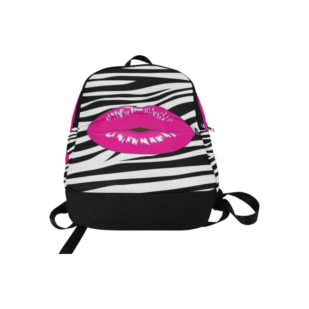 Pink lips Fabric Backpack for Adult (Model 1659)