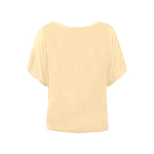Floating Art Deco Lady Pattern Women's Batwing-Sleeved Blouse T shirt (Model T44)