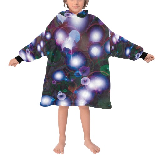 melting bubbles2 Blanket Hoodie for Kids