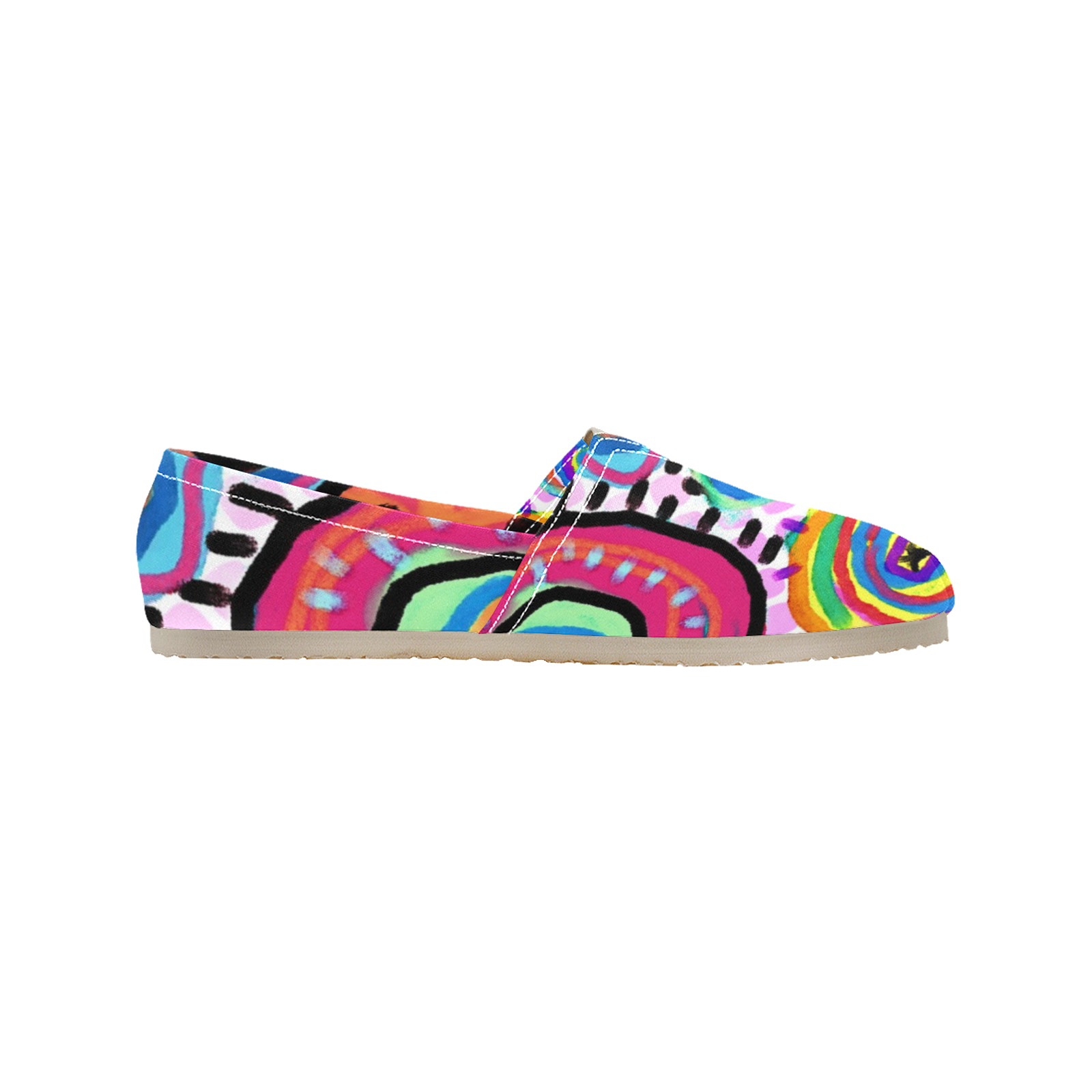 Unique Abstract Art for Your Feet Women's Classic Canvas Slip-On (Model 1206)