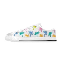 Cute Palm Trees Low Top Canvas Shoes for Kid (Model 018)