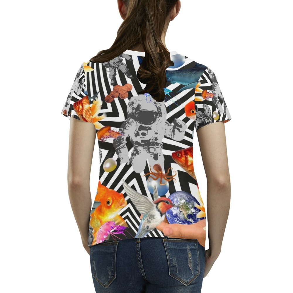 POINT OF ENTRY 2 All Over Print T-Shirt for Women (USA Size) (Model T40)