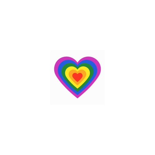 Gay Pride Heart - Courtesy of Rawpixel Personalized Temporary Tattoo (15 Pieces)