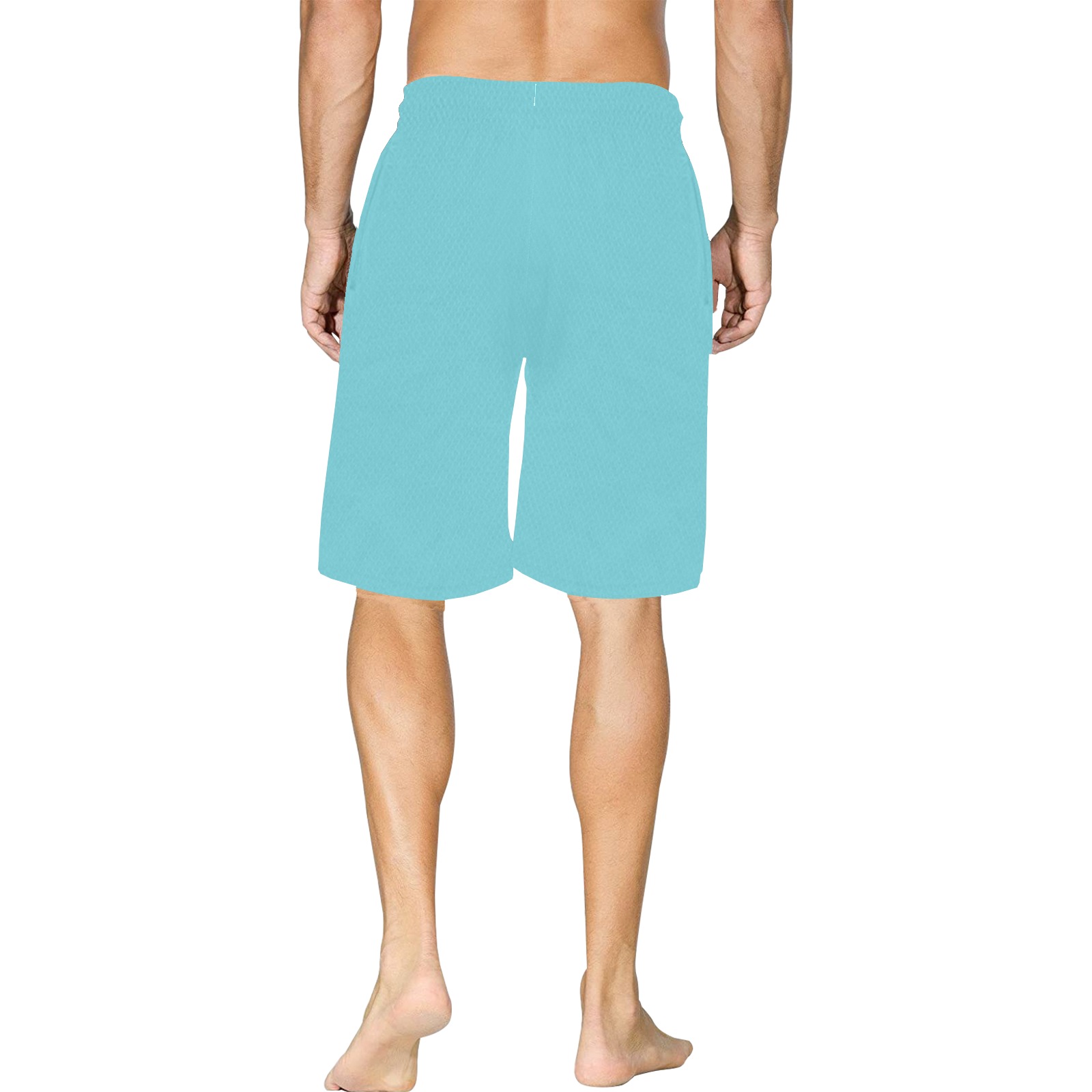 turquoise All Over Print Basketball Shorts with Pocket