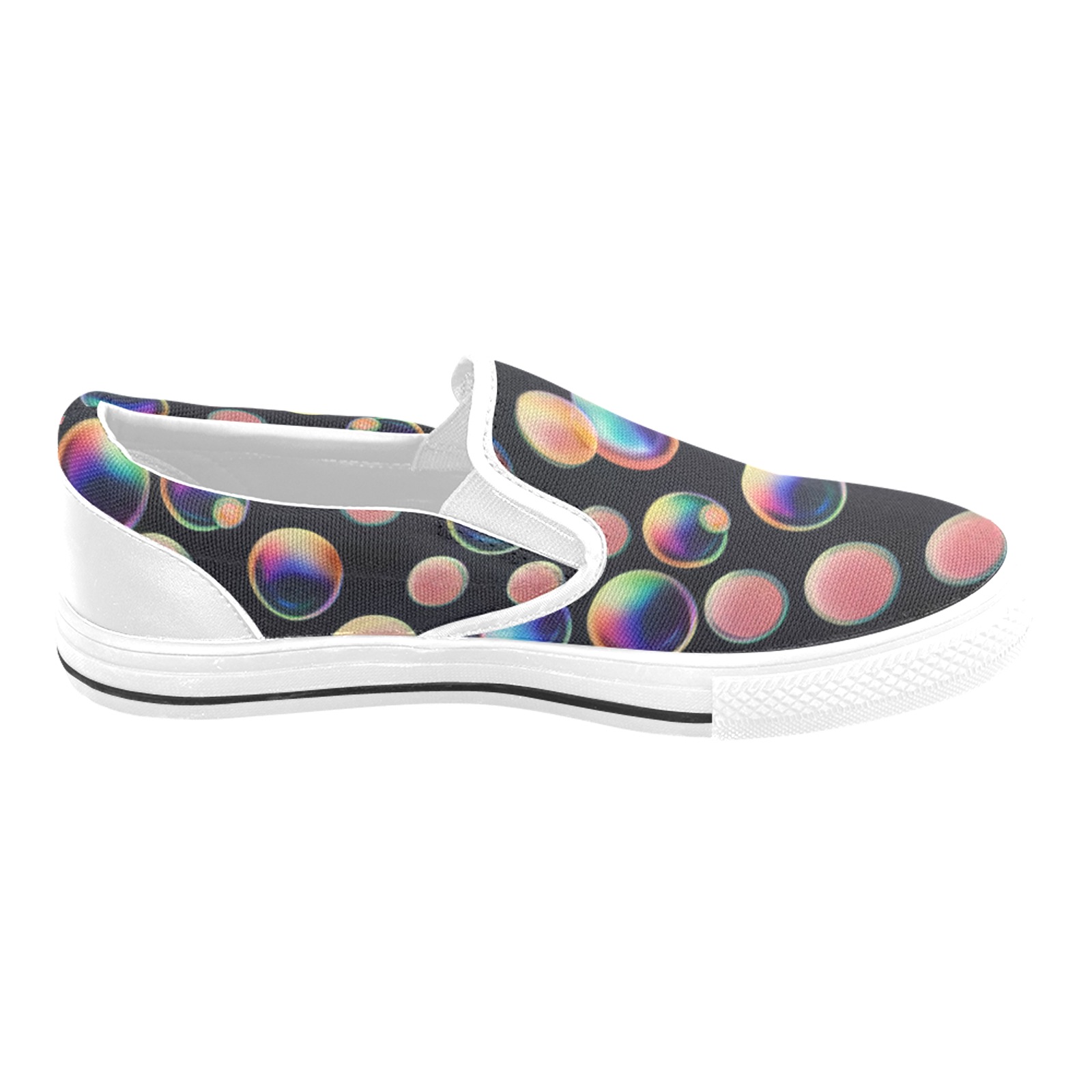 bubbles pattern 1 w Slip-on Canvas Shoes for Kid (Model 019)